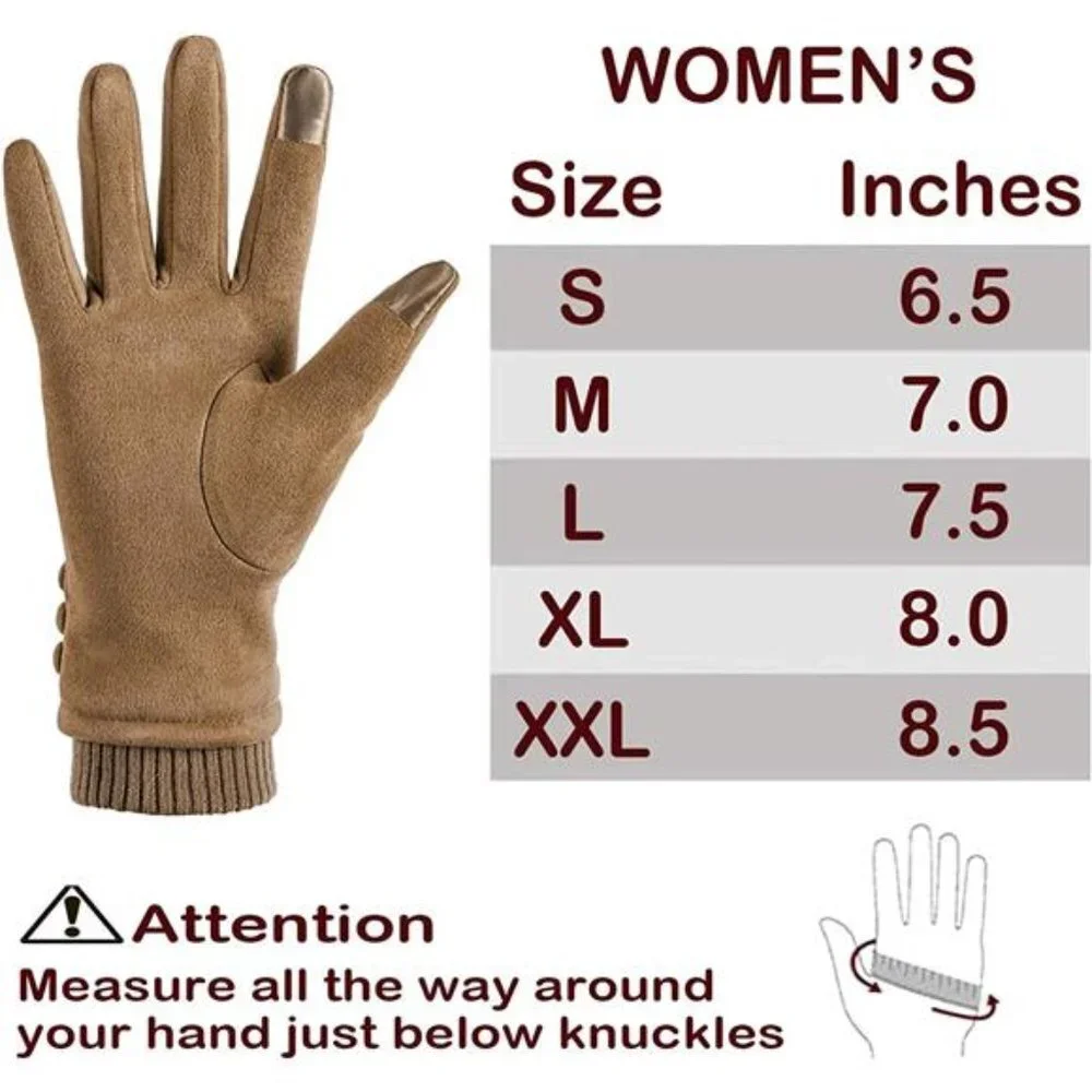 Women's Gloves Winter Touch Screen Fleece Lined Thick Warm Windproof Glo…